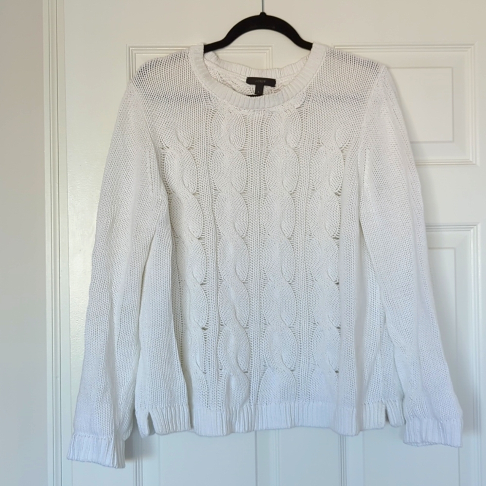 White J. Crew sweater XL